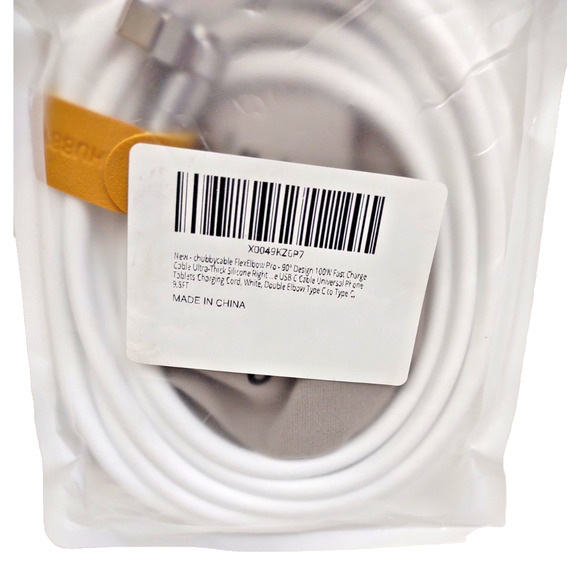 chubbycable FlexElbow Pro 90 Degree 100W Fast Charging 9.8 Ft Right Angle USB-C - Picture 4 of 9